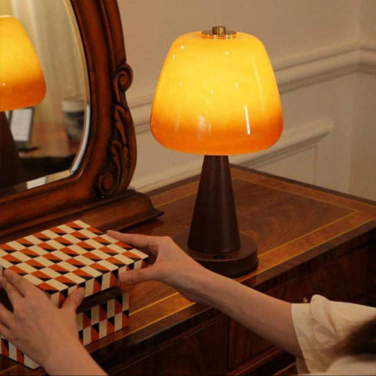 Vintage Amber Glow Table Lamp